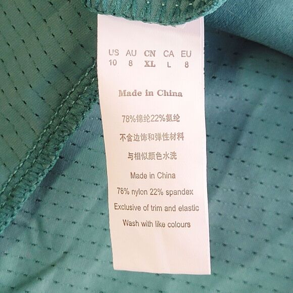 QINSEN NWT Athletic Dress Size US 10 Square Neck Lined Retro Pin Up Green - Picture 12 of 12